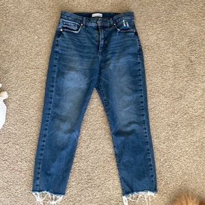 Loft High-waist straight crop Jean